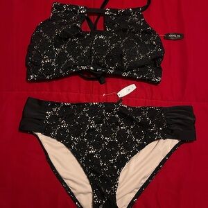 Adore Me Elegant Black Lace Swimwear
